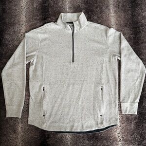 Abercrombie & Fitch YPB Light Heather Gray Quarter-Zip Pullover